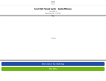 Tablet Screenshot of monrollhousesushi.com
